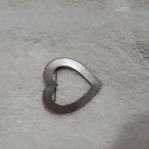 Heart Shaped Brooch Scarf Pin